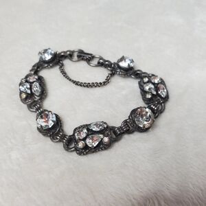 Kramer Vintage Bracelet Rhinestones Silver Toned